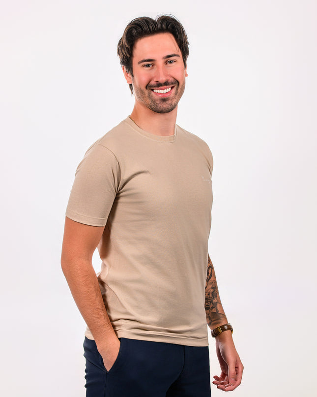 Camiseta Básica Bege