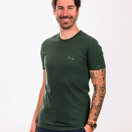 Camiseta Básica Verde Escuro