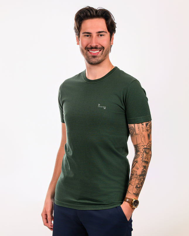 Camiseta Básica Verde Escuro