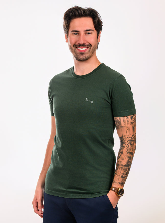 Camiseta Básica Verde Escuro